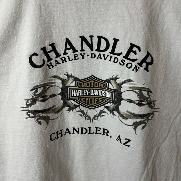 Vintage Y2K Harley Davidson Chandler AZ Tank Top Extra Large XL Adult White - Picture 9 of 16